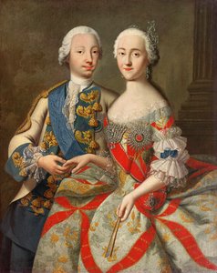 Nagy Katalin (1729-96) és Petr Fedorovics herceg (1728-62) portréja 1740-45